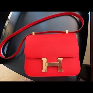 Hermès Constance 24 Red Rouge de Coeur